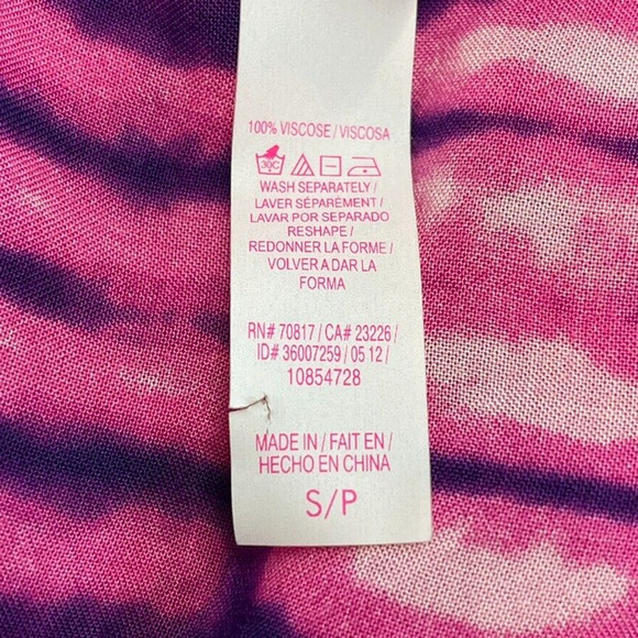 Victorias Secret Dress Womens Small Pink Tie Dye Mini Sleeveless Cover Up Beach - Picture 12 of 12